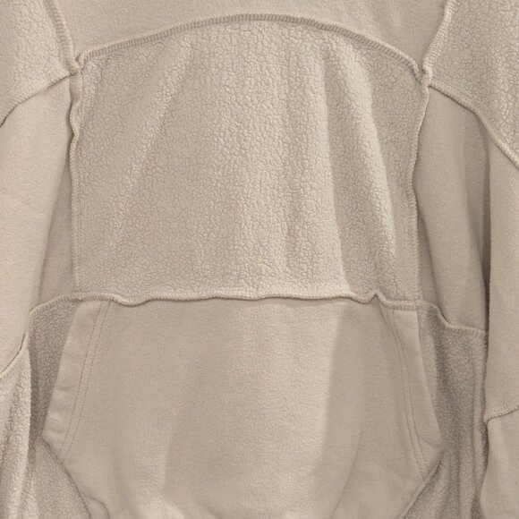 Aerie Textured "Quilted" Cream Hoodie Sweatshirt-Size Small - Picture 3 of 4